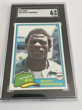 1981 TOPPS #261 - RICKEY HENDERSON HOF SGC 6 Vintage Baseball Card